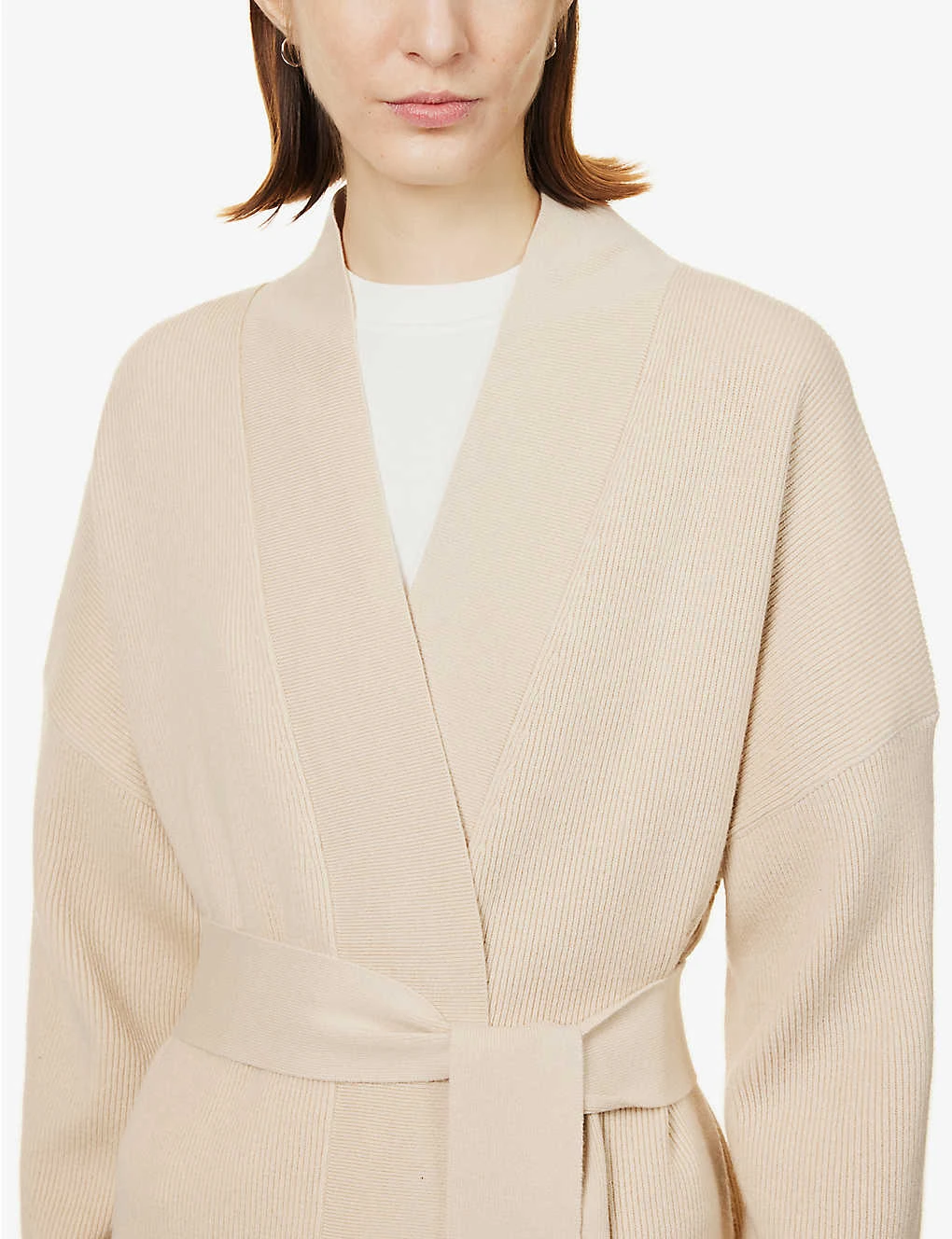 Joseph Tied-waist V-neck Stretch-knitted Cardigan 7 Joseph Tied-waist V-neck Stretch-knitted Cardigan - Image 5