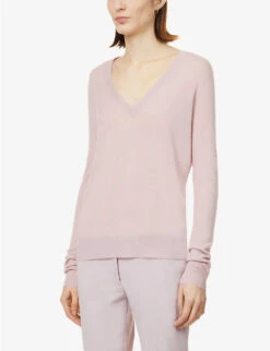 Joseph Brushed V-neck Cashmere Jumper -Sweaty Bety Clothing Shop R04095381 SWEETPEA ALT02