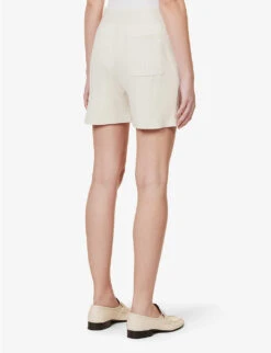 Joseph Relaxed-fit Mid-rise Silk-blend Knitted Shorts -Sweaty Bety Clothing Shop R04095459 IVORY ALT03