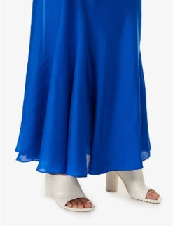 TOVE Erin Cowl-neck Stretch-silk Maxi Dress -Sweaty Bety Clothing Shop R04096551 DEEPESTBLUE ALT04