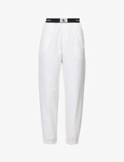 Calvin Klein 1996 Brand-patch Cotton-jersey Jogging Bottoms