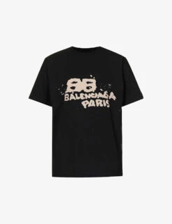 Balenciaga Branded-print Cotton T-shirt