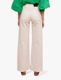 Maje Wide-leg High-rise Jeans -Sweaty Bety Clothing Shop R04101484 BLANC ALT03