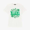Maje Logo-embroidered Stretch-cotton T-shirt -Sweaty Bety Clothing Shop R04101950 BLANC M
