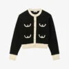Sandro Contrast-trim Knitted Cardigan -Sweaty Bety Clothing Shop R04102300 NOIRGRIS M