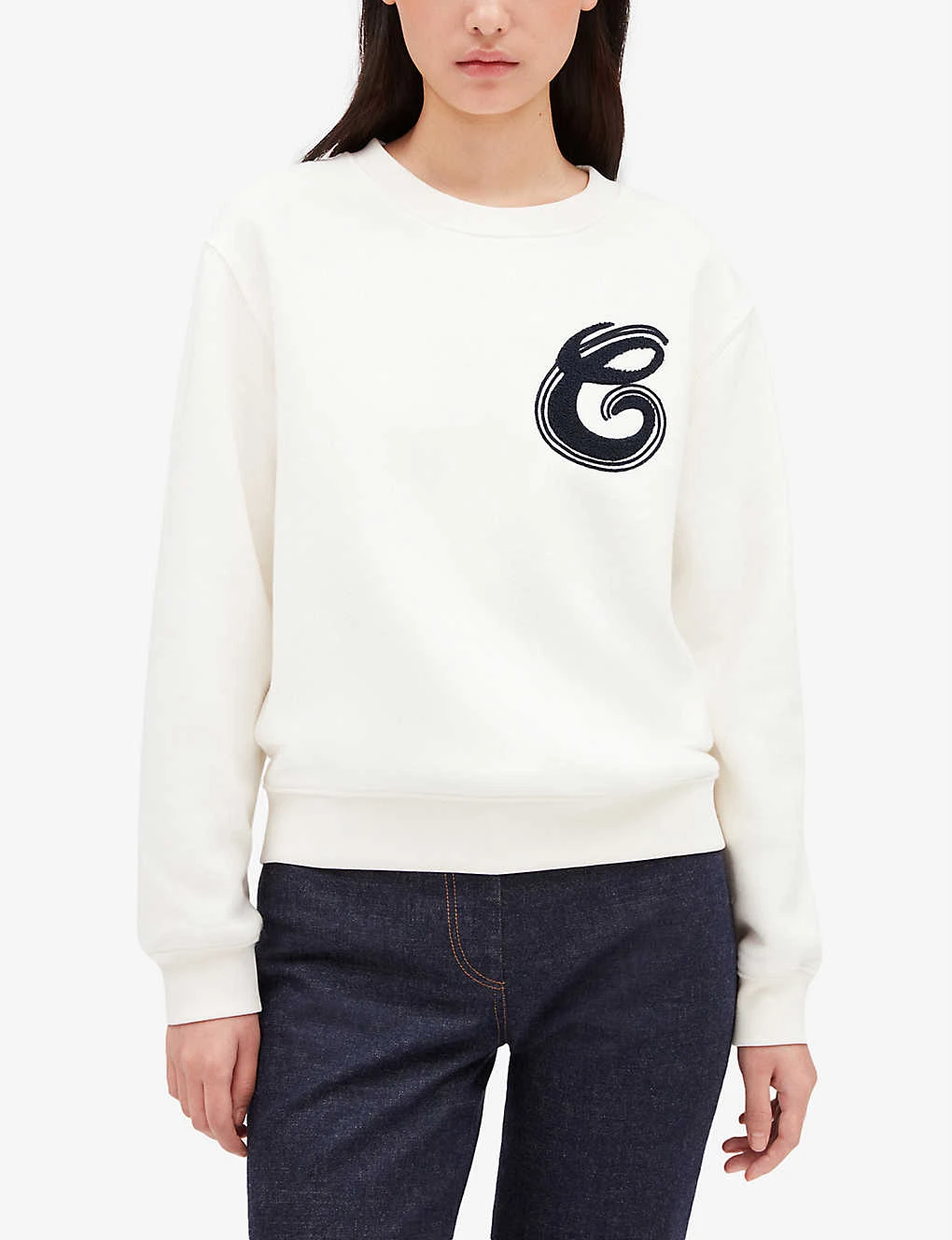 CLAUDIE PIERLOT Logo-embroidered Cotton-blend Jumper 5 CLAUDIE PIERLOT Logo-embroidered Cotton-blend Jumper - Image 3