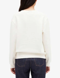 CLAUDIE PIERLOT Logo-embroidered Cotton-blend Jumper 10 CLAUDIE PIERLOT Logo-embroidered Cotton-blend Jumper -Sweaty Bety Clothing Shop R04103322 NATURELS ALT03