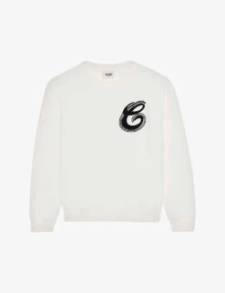 CLAUDIE PIERLOT Logo-embroidered Cotton-blend Jumper