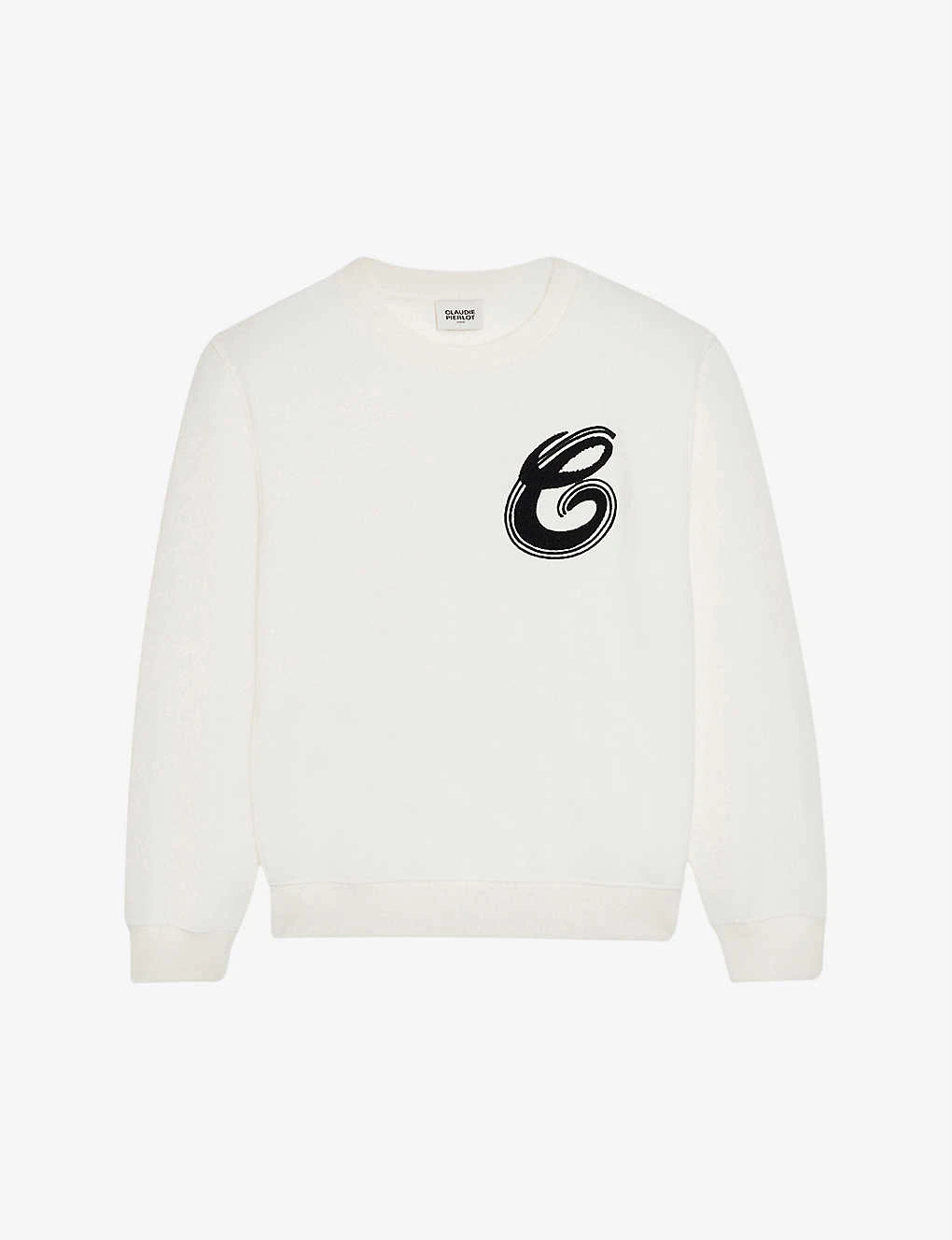 CLAUDIE PIERLOT Logo-embroidered Cotton-blend Jumper 3 CLAUDIE PIERLOT Logo-embroidered Cotton-blend Jumper