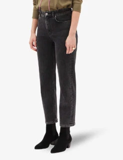 CLAUDIE PIERLOT Paquito Cropped Stretch-denim Jeans -Sweaty Bety Clothing Shop R04103376 DENIMJEAN ALT02