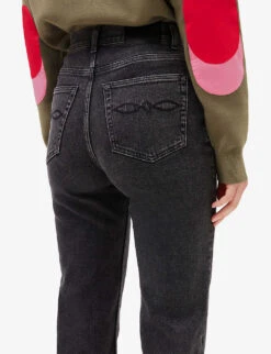 CLAUDIE PIERLOT Paquito Cropped Stretch-denim Jeans -Sweaty Bety Clothing Shop R04103376 DENIMJEAN ALT04