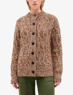 CLAUDIE PIERLOT Meteorite Round-neck Cable-knit Wool Cardigan -Sweaty Bety Clothing Shop R04103385 DIVERS ALT02