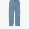 CLAUDIE PIERLOT Mimosa Floral-embroidered Straight-leg High-rise Jeans -Sweaty Bety Clothing Shop R04103445 BLEUS M