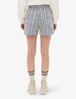 CLAUDIE PIERLOT Evy Striped Cotton Shorts -Sweaty Bety Clothing Shop R04104028 DIVERS ALT03