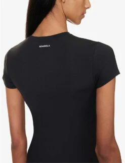 Fitted Stretch-cotton T-shirt -Sweaty Bety Clothing Shop R04104637 BLACK ALT04