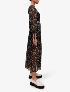 Maje Risof Floral-print Woven Midi Dress -Sweaty Bety Clothing Shop R04105052 IMPRIME ALT02