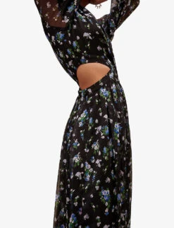 Maje Risof Floral-print Woven Midi Dress -Sweaty Bety Clothing Shop R04105052 IMPRIME ALT04