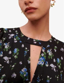 Maje Risof Floral-print Woven Midi Dress -Sweaty Bety Clothing Shop R04105052 IMPRIME ALT05