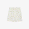 CLAUDIE PIERLOT Eita Mimosa-print Elasticated-waist Linen-blend Shorts