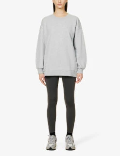 Lululemon Perfectly Oversized Cotton-jersey Sweatshirt -Sweaty Bety Clothing Shop R04108459 LIGHTGREY ALT02