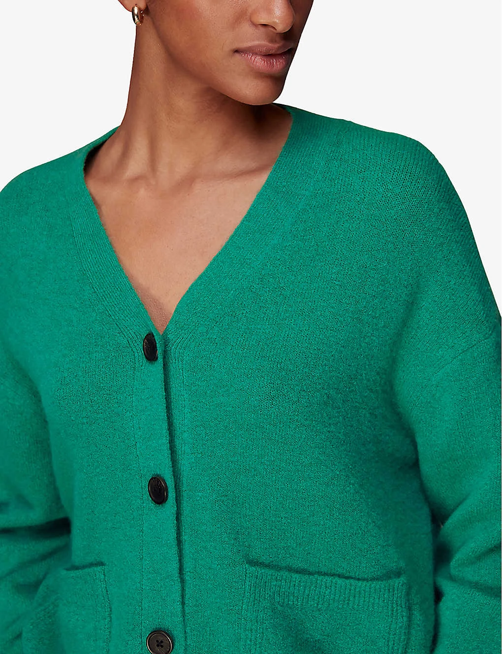 Whistles Stella Double-pocket V-neck Stretch-knit Cardigan 7 Whistles Stella Double-pocket V-neck Stretch-knit Cardigan - Image 5