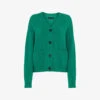Whistles Stella Double-pocket V-neck Stretch-knit Cardigan -Sweaty Bety Clothing Shop R04110651 GREEN M