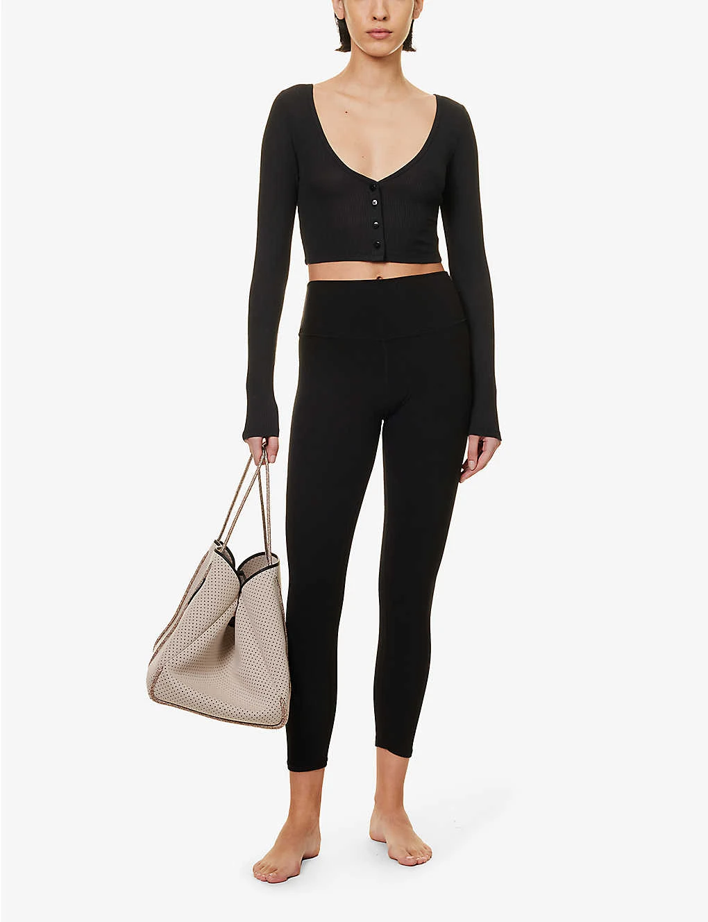 Whisper Ribbed Stretch-jersey Cardigan 4 Whisper Ribbed Stretch-jersey Cardigan - Image 2