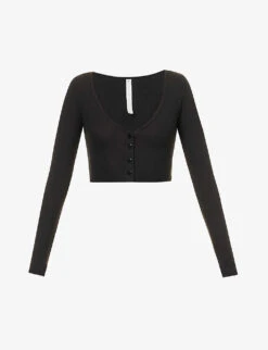 Whisper Ribbed Stretch-jersey Cardigan