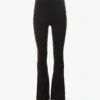 Airbrush Flared-leg High-rise Stretch-woven Leggings -Sweaty Bety Clothing Shop R04111686 BLACK M