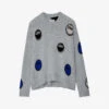 Zadig & Voltaire Markus Happy Face-motif Cashmere Jumper -Sweaty Bety Clothing Shop R04113371 GRISCHINECLAIR M