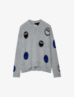 Zadig & Voltaire Markus Happy Face-motif Cashmere Jumper