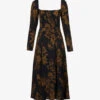 Sigmund Floral-pattern Crepe Midi Dress