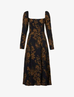 Sigmund Floral-pattern Crepe Midi Dress