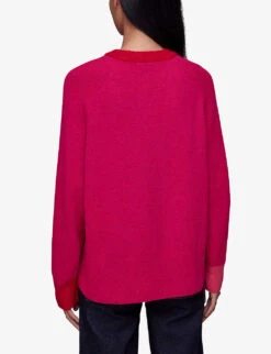 Whistles Colour Block Pocket-detail Knitted Jumper -Sweaty Bety Clothing Shop R04118644 MULTICOLOURED ALT03