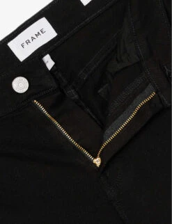 FRAME Le Palazzo Wide-leg Stretch-denim Jeans -Sweaty Bety Clothing Shop R04118779 NOIR ALT05