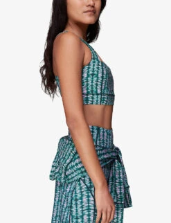 Whistles Abstract-print Square-neck Stretch-recycled Nylon Sports Bra 9 Whistles Abstract-print Square-neck Stretch-recycled Nylon Sports Bra -Sweaty Bety Clothing Shop R04119052 MULTICOLOURED ALT02