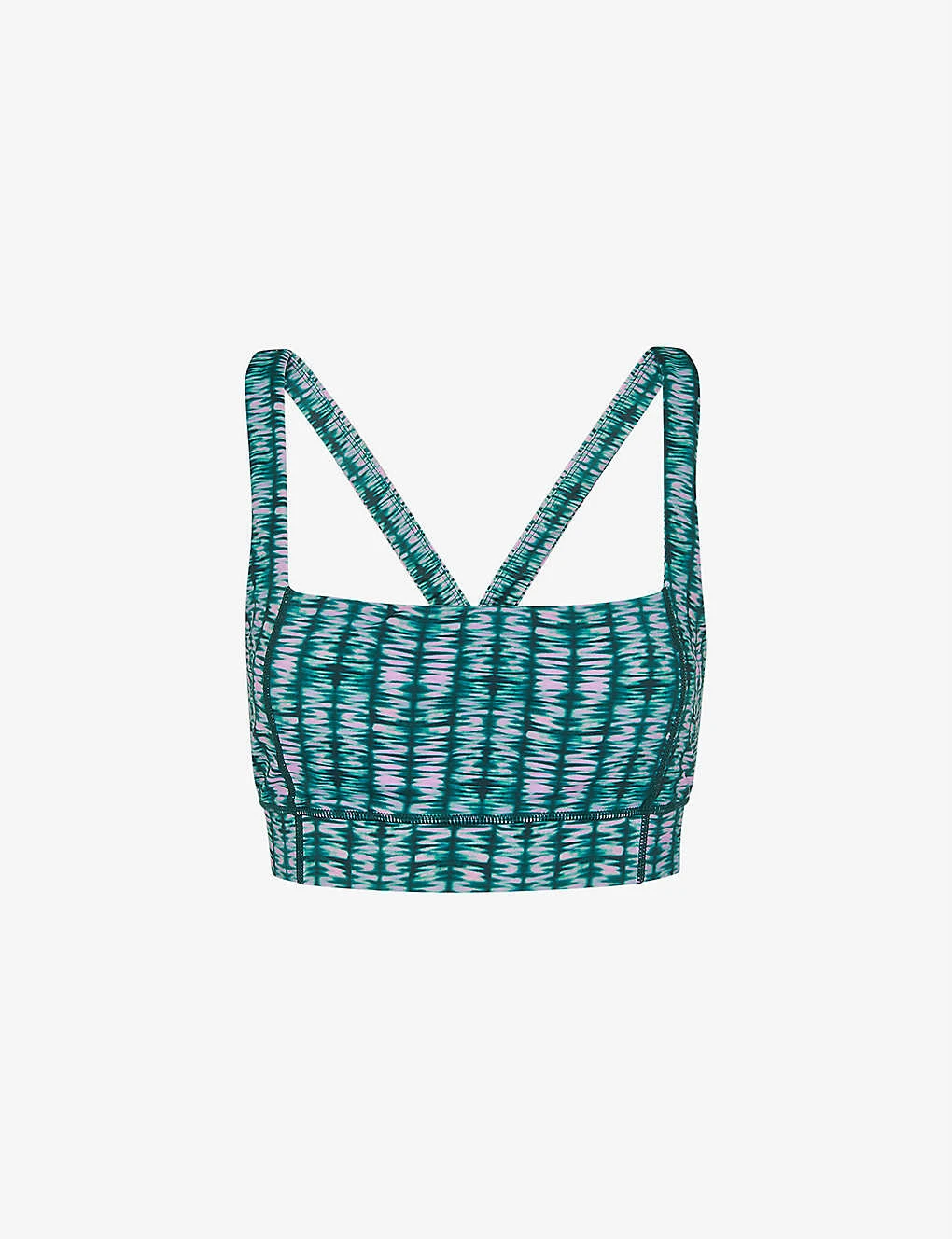 Whistles Abstract-print Square-neck Stretch-recycled Nylon Sports Bra 3 Whistles Abstract-print Square-neck Stretch-recycled Nylon Sports Bra