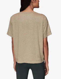 Whistles Oversized Round-neck Stretch-recycled Polyester Blend T-shirt 10 Whistles Oversized Round-neck Stretch-recycled Polyester Blend T-shirt -Sweaty Bety Clothing Shop R04119055 CREAM ALT03