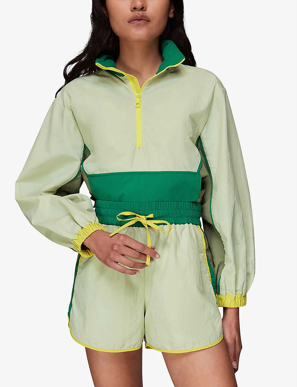 Whistles Colour-blocked High-rise Stretch-shell Shorts 5 Whistles Colour-blocked High-rise Stretch-shell Shorts - Image 3