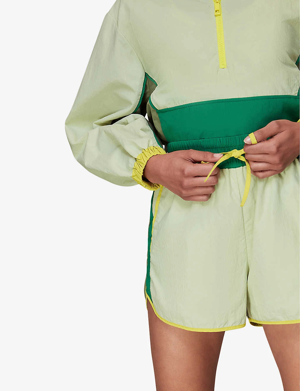 Whistles Colour-blocked High-rise Stretch-shell Shorts 7 Whistles Colour-blocked High-rise Stretch-shell Shorts - Image 5