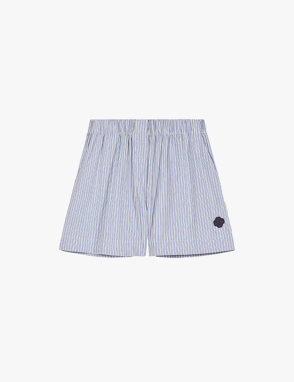Maje Striped Elasticated-waist Stretch Cotton-blend Shorts 3 Maje Striped Elasticated-waist Stretch Cotton-blend Shorts