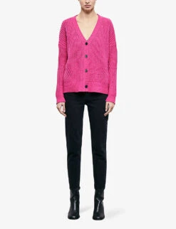 THE KOOPLES V-neck Ribbed-knit Wool Cardigan -Sweaty Bety Clothing Shop R04121429 PIN01 ALT02