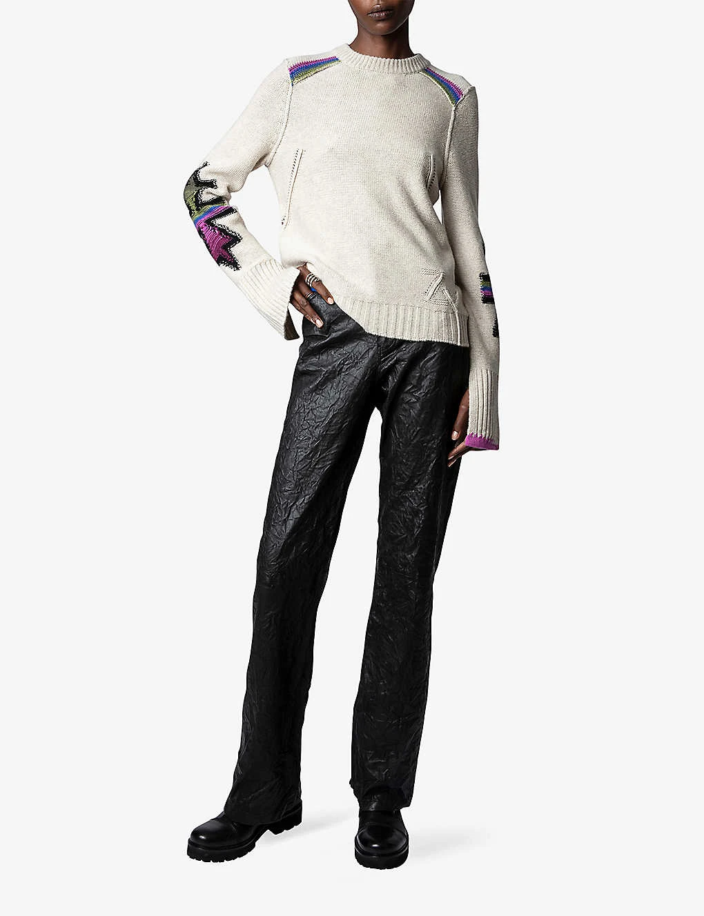 Zadig & Voltaire Halton Embroidered-motif Cashmere Jumper 4 Zadig & Voltaire Halton Embroidered-motif Cashmere Jumper - Image 2