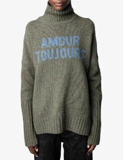 Zadig & Voltaire Alma Turtleneck Wool Jumper -Sweaty Bety Clothing Shop R04121838 MOUSSE ALT02