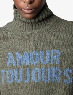 Zadig & Voltaire Alma Turtleneck Wool Jumper -Sweaty Bety Clothing Shop R04121838 MOUSSE ALT04