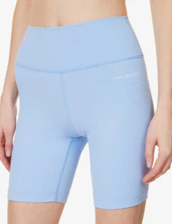 Logo-print High-rise Stretch-woven Shorts 11 Logo-print High-rise Stretch-woven Shorts -Sweaty Bety Clothing Shop R04122872 HYDRANGEA ALT04