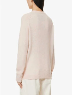 Toteme Scoop-neck Logo-embroidered Alpaca Wool, Cashmere And Silk-blend Jumper 10 Toteme Scoop-neck Logo-embroidered Alpaca Wool, Cashmere And Silk-blend Jumper -Sweaty Bety Clothing Shop R04124846 POWDER ALT03