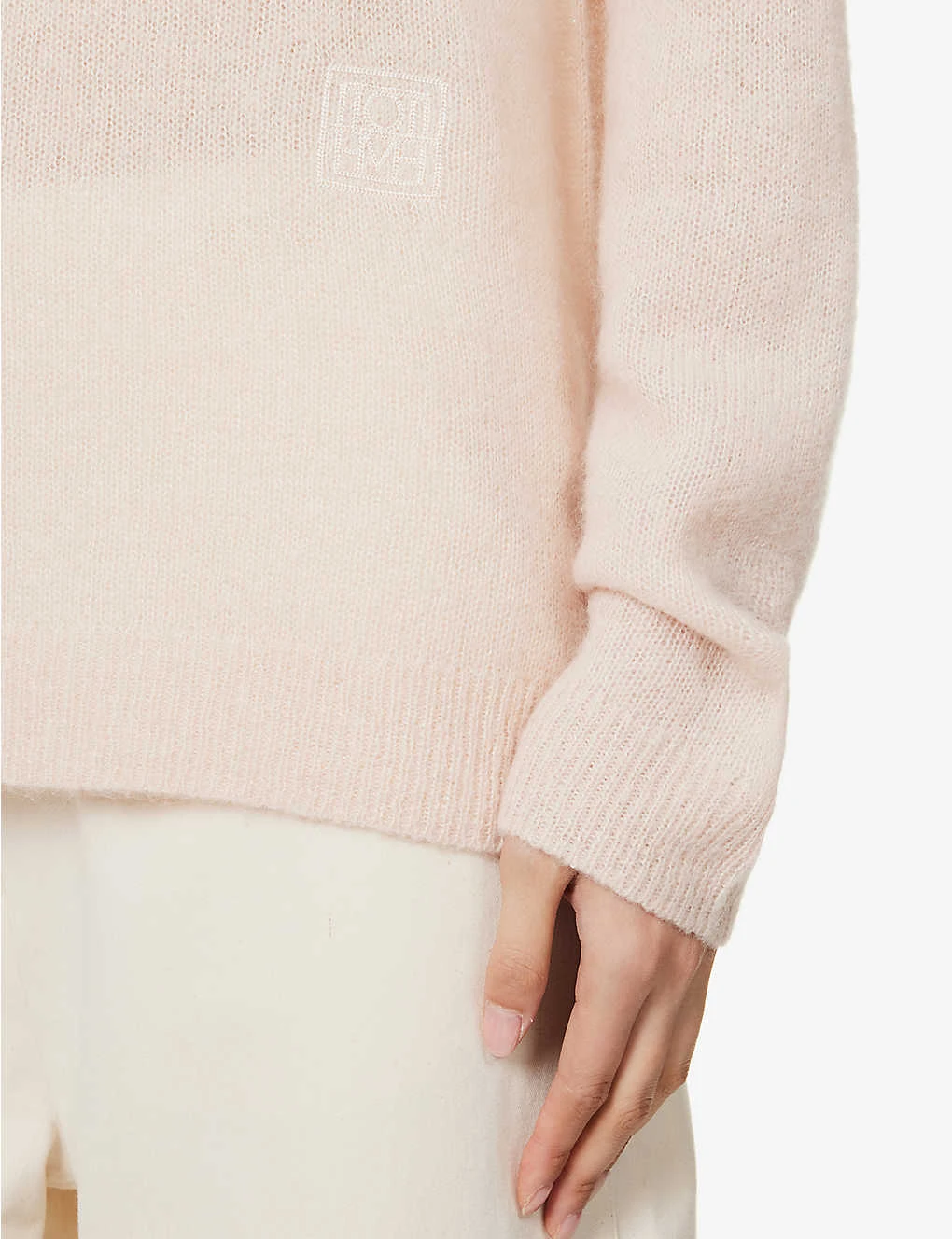 Toteme Scoop-neck Logo-embroidered Alpaca Wool, Cashmere And Silk-blend Jumper 7 Toteme Scoop-neck Logo-embroidered Alpaca Wool, Cashmere And Silk-blend Jumper - Image 5