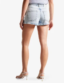 Ted Baker Gianahh High-rise Stretch-denim Shorts -Sweaty Bety Clothing Shop R04125133 LTWASH ALT03