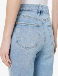 GOOD AMERICAN Good Curve Flared Mid-rise Stretch-denim Jeans -Sweaty Bety Clothing Shop R04125899 INDIGO436 ALT06